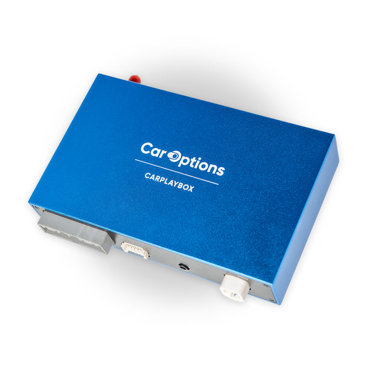 Blauwe CarOptions CarPlayBox inbouwmodule